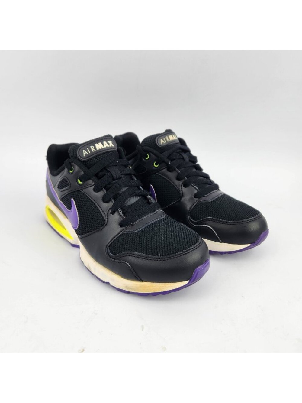 Nike Air Max Coliseum Racer Black Purple Green Women Sz 8 Sneakers